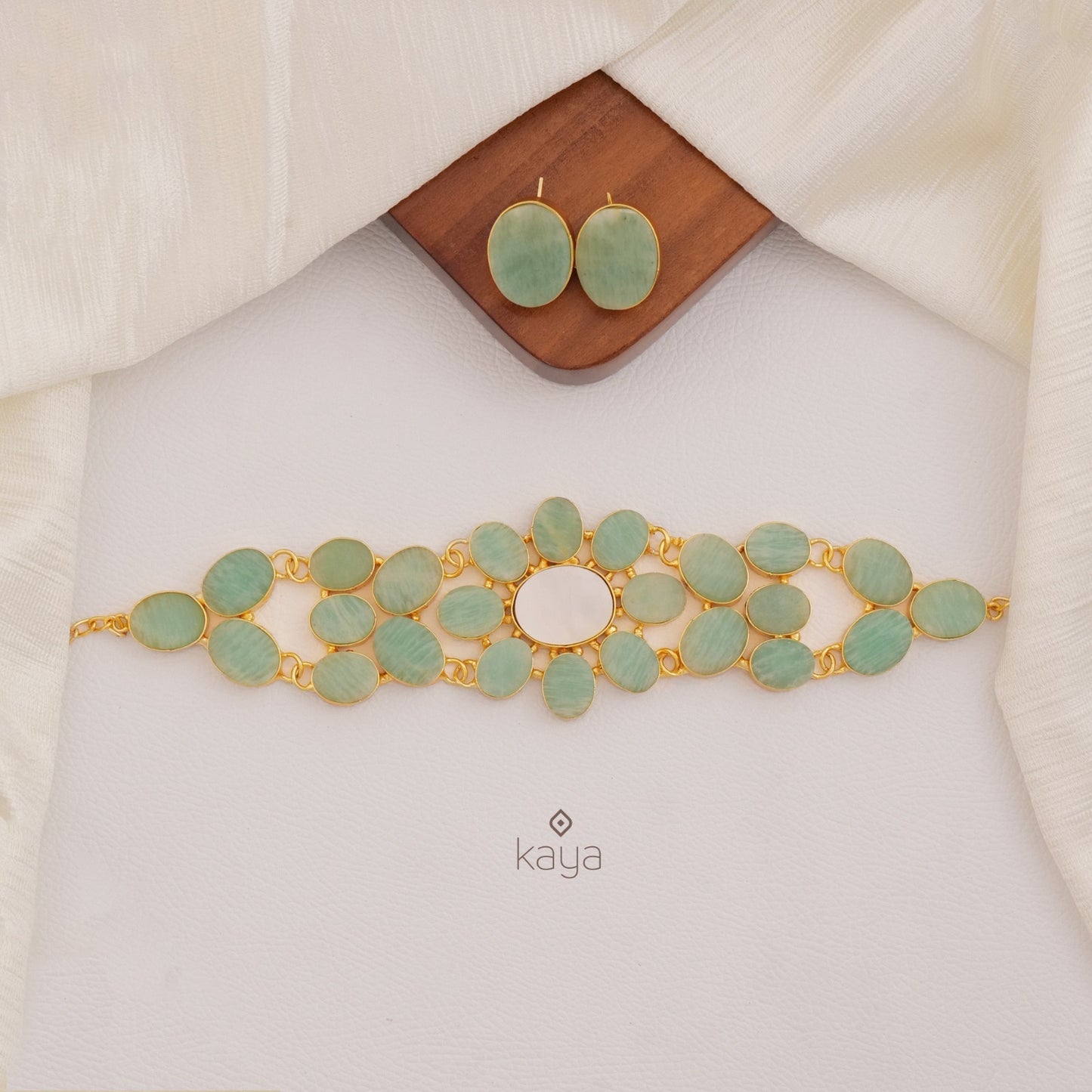 Natural Stone Necklace Set (color option) - KE100389