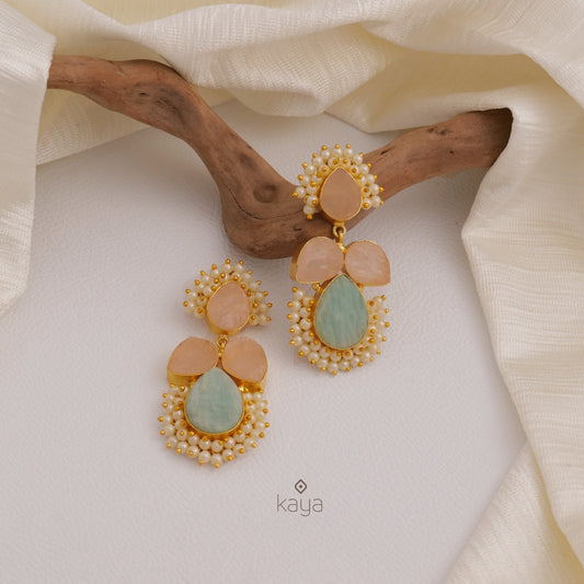 Natural Raw Stone Earrings (color option) KE100391