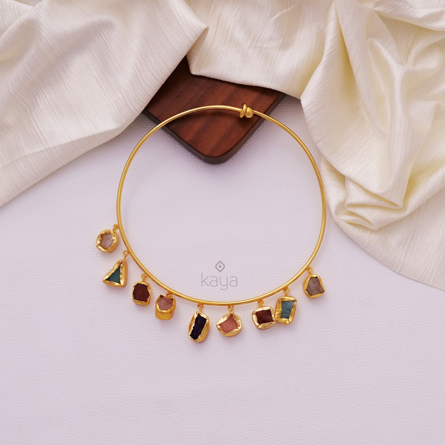 Multi color Natural Stone Necklace - AS100429